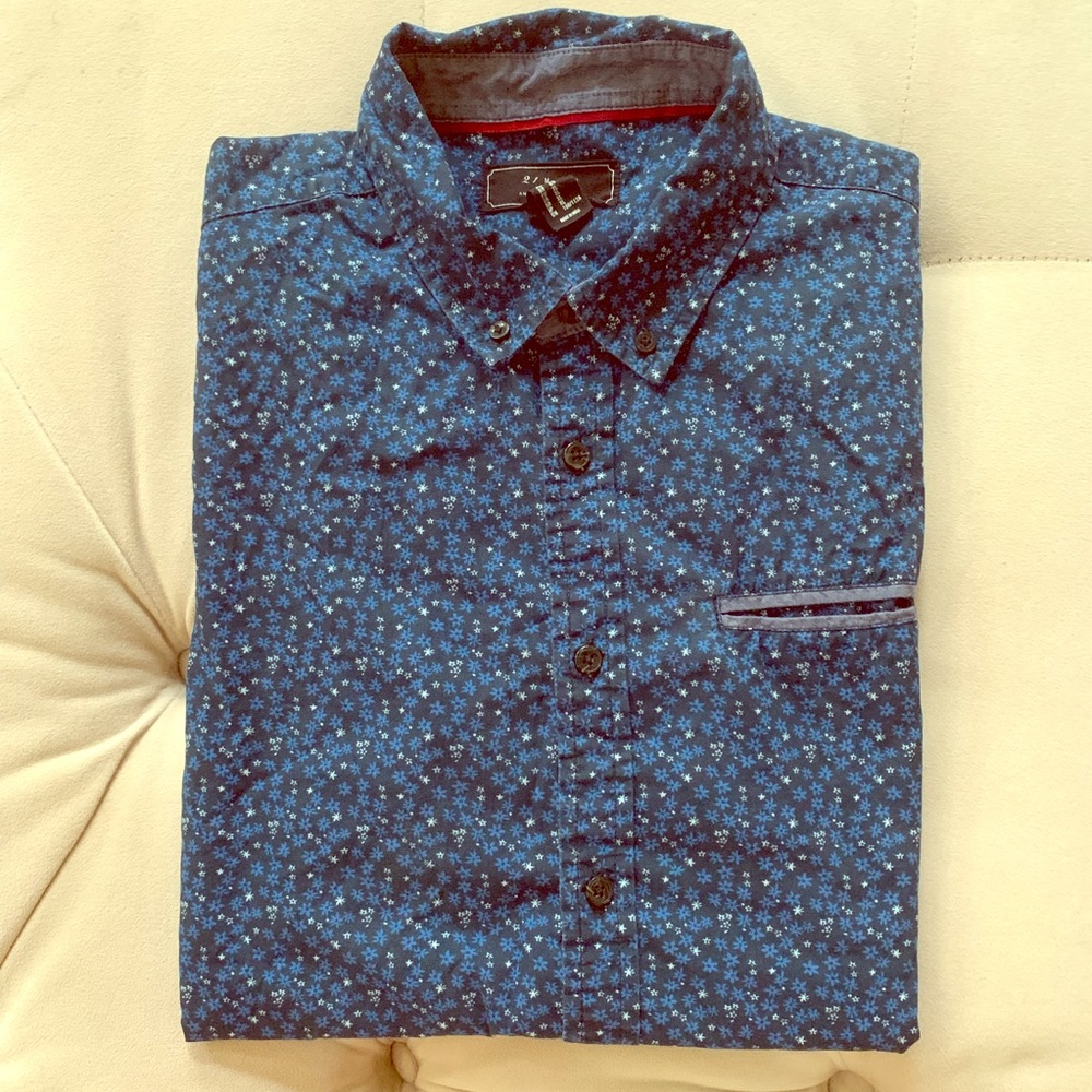 Floral Short Sleeve Dress Shirt